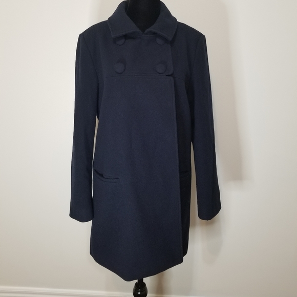 Banana Republic Jackets & Blazers - BANANA REPUBLIC black peacoat. Petite size L